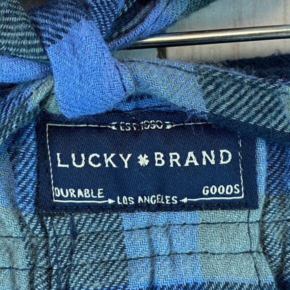 Lucky Brand Sleepwear Beer Waffle Thermal Top & Plaid Pants Set Size XL - Picture 11 of 16